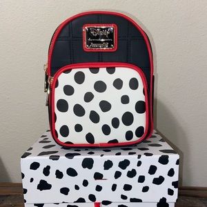 Loungefly Disney Cruella Convertible Mini Backpack NWT